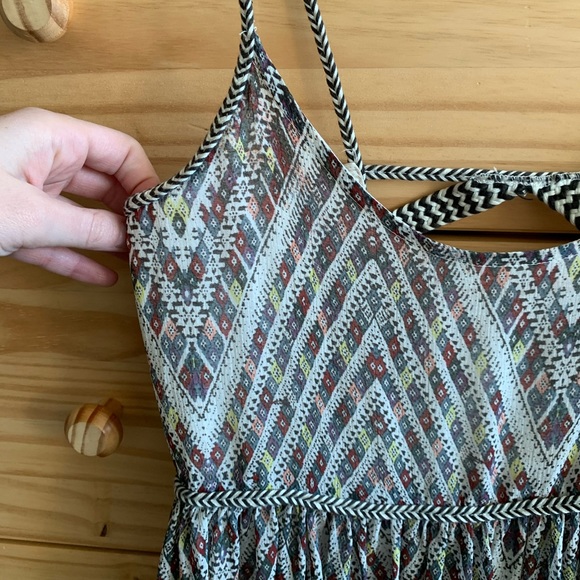 Free People Tribal Rope Swing Mini Dress XS - Picture 4 of 8